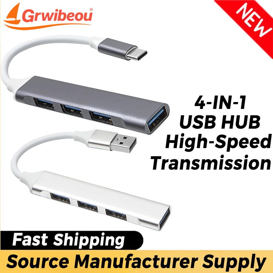 Apple Accessories Laptop - 4-in-1 USB-Hub USB-C-Hub 4 Anschlüsse USB