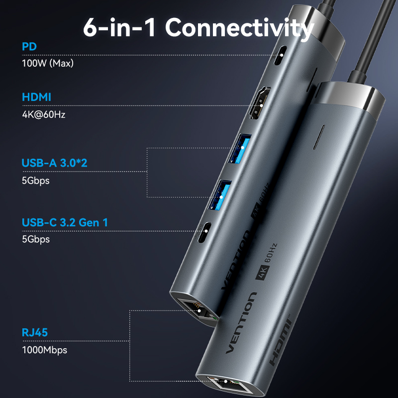 Vention USB C HUB Typ C zu HDM – Apple Accessories Laptop Bewertung und Preis